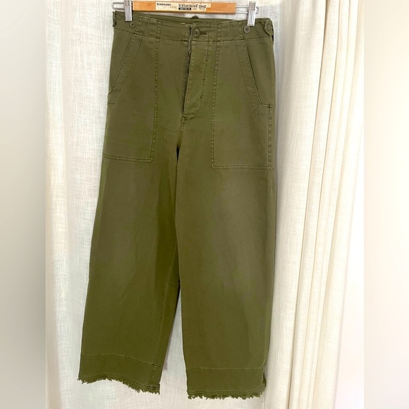 Pilcro NWOT Surplus Straight Army‎ Green Pants size 27-Anthropologie brand - Picture 1 of 10